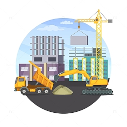 房屋建设建筑挖掘机