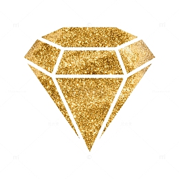 金箔磨砂钻石图标