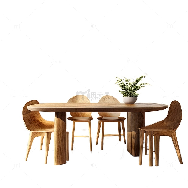 3D立体真实餐桌家具家居木质