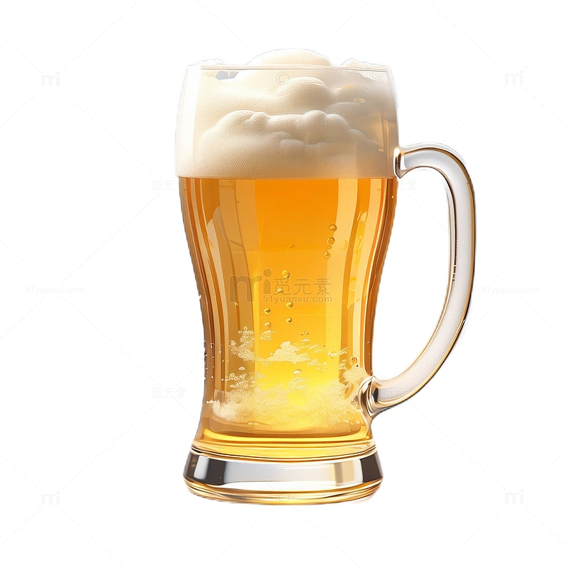 3D立体真实啤酒杯啤酒饮品