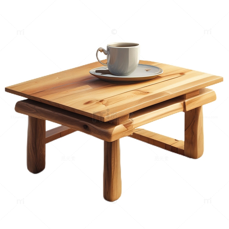 3D立体卡通木质桌子茶桌
