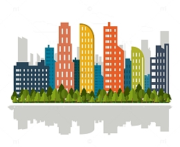 小区公寓社区建筑房屋元素