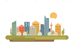 卡通城市住宅