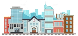 城市便民街道社区元素