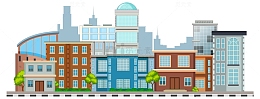 社区建筑房屋住宅插画元素