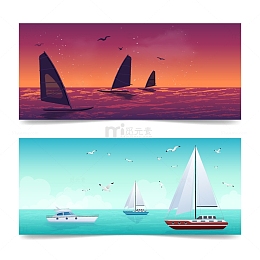海面上行驶的船只