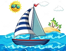 阳光照耀下明媚的沙滩