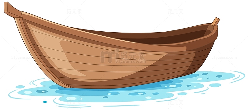 一艘轻便的木船