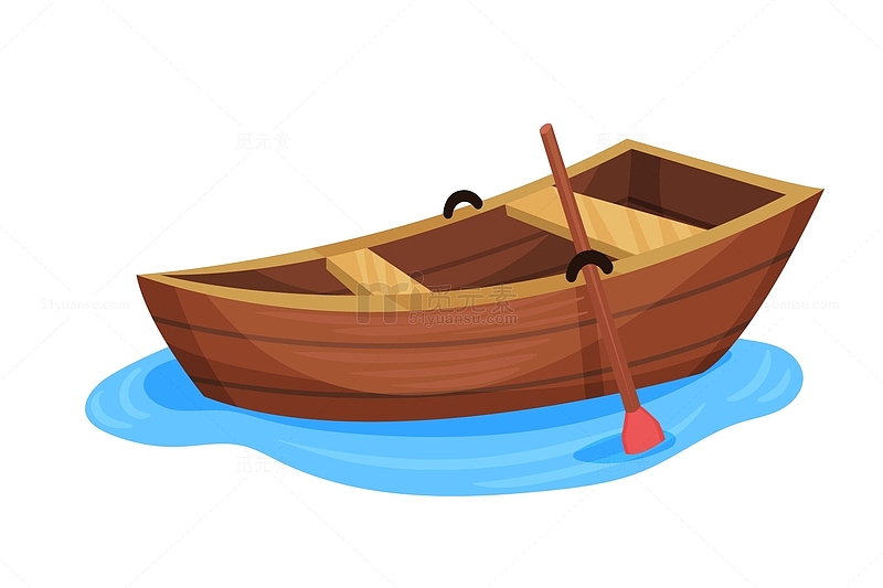 简易带木浆木船