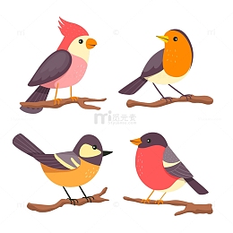 站在枝头的可爱小鸟合集