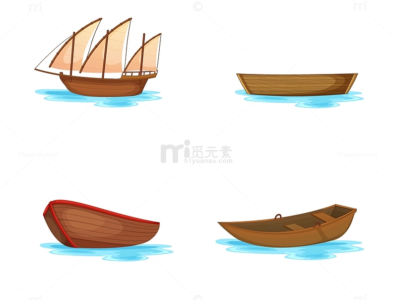 漂泊在水面上的木船