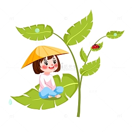 谷雨节气手绘插画