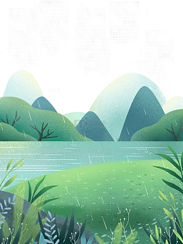 雨中山间美景