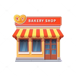 大门紧闭的面包店