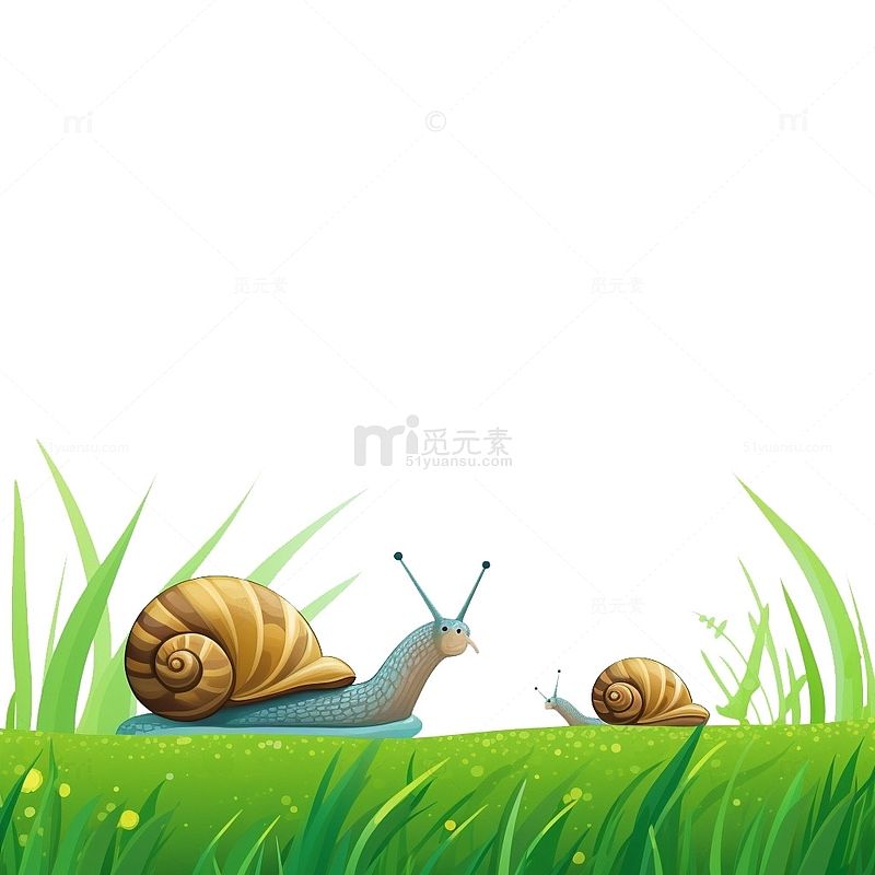 蜗牛草丛装饰场景