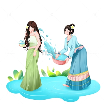 泼水节人物元素