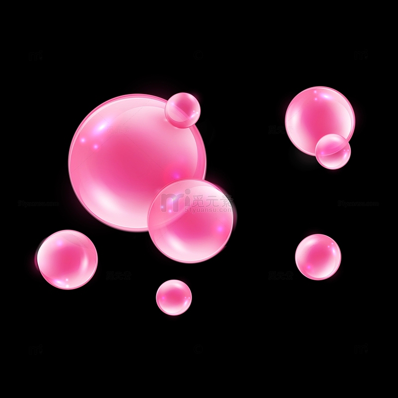 粉红色气泡闪闪发光