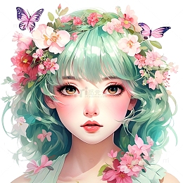 美丽花仙子姑娘