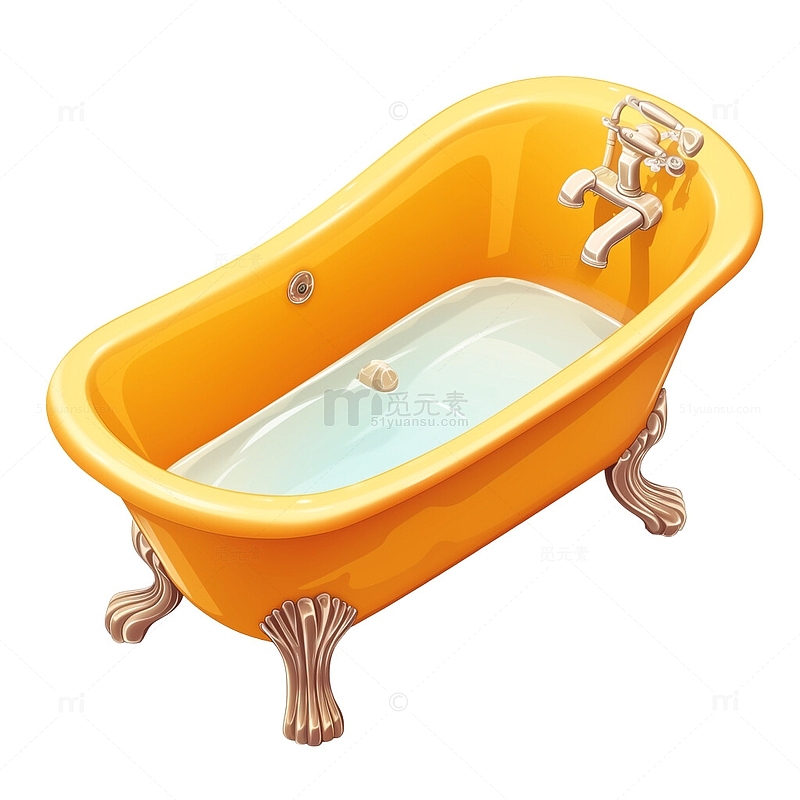 3D浴缸卡通