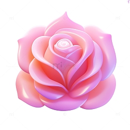 c4d炫彩玫瑰花