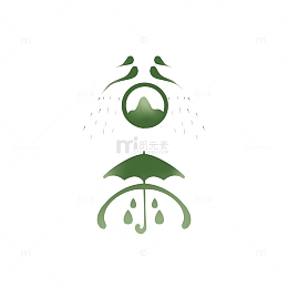 谷雨艺术字装饰二十四节气古风字体