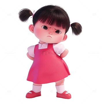 生气的女孩子
