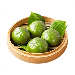 传统美食青团特写素材