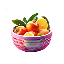 3D立体卡通塑料篮水果水果篮