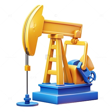 油田简约icon插画3d