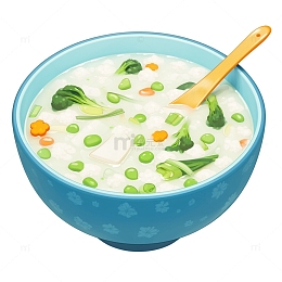 蔬菜粥粥稀饭插画