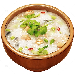蔬菜粥粥稀饭图标3D