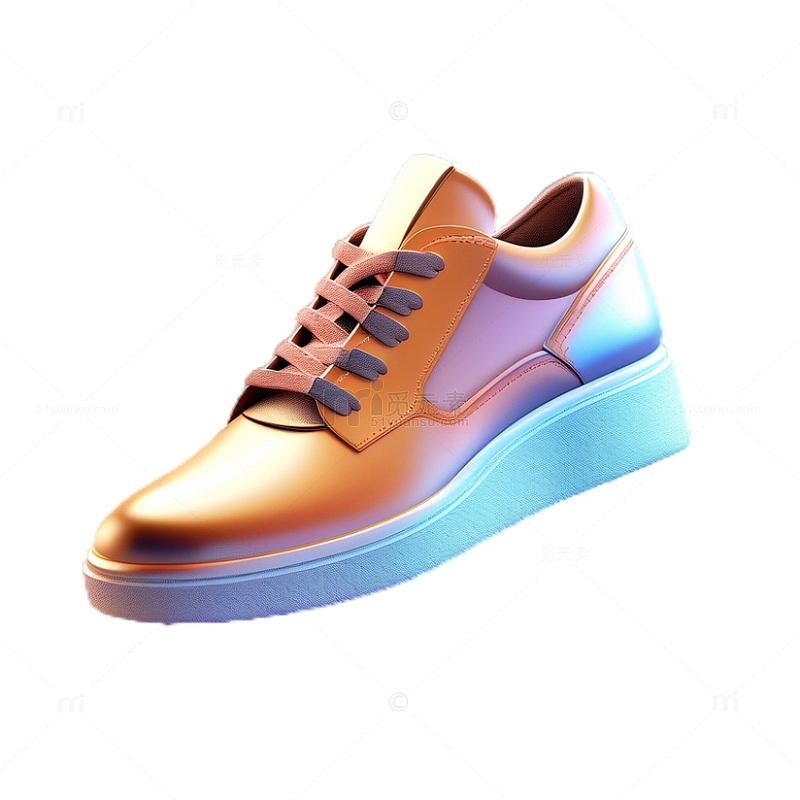 3D立体卡通皮鞋炫彩图标微软风