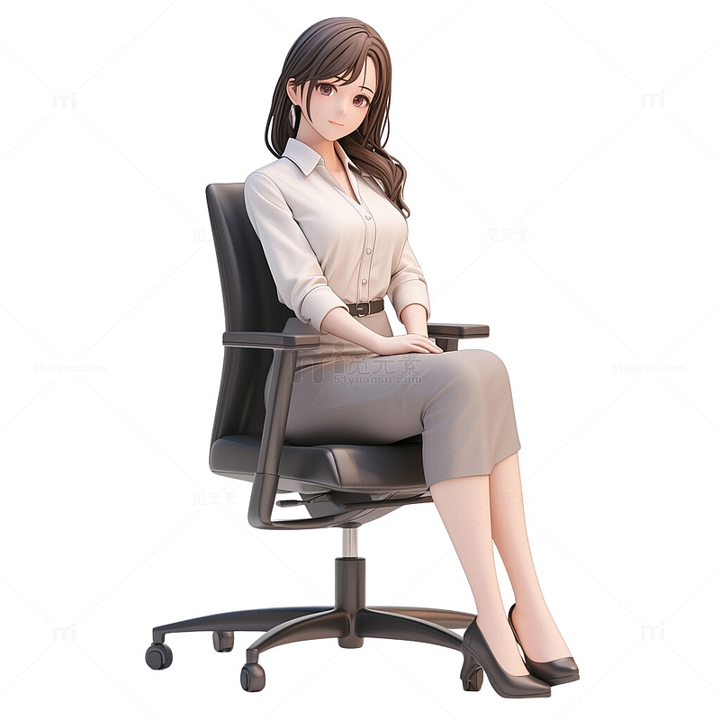 坐在椅子上的女白领