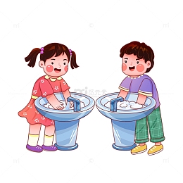 儿童洗手台洗手元素