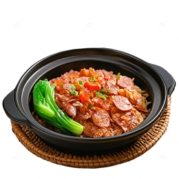 黑色砂锅煲仔饭