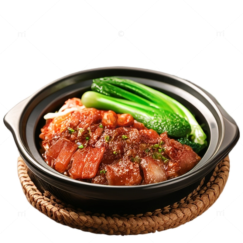 青菜烤肉拌饭