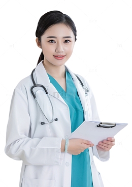 年轻女医生半身肖像