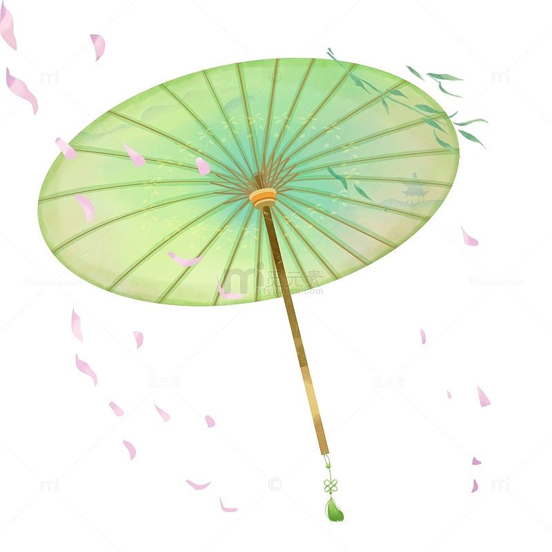 油纸伞谷雨节气装饰水墨飘逸中国风
