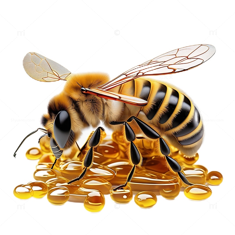 3D立体真实蜜蜂蜂蜜食物营养