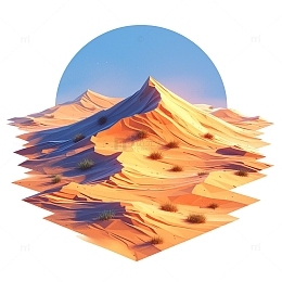 沙漠卡通3D