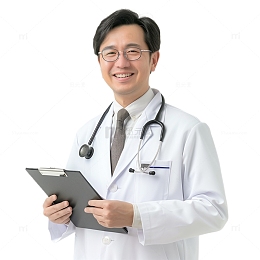 中年男医生人物肖像AI摄影图