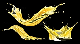 逼真的飞溅黄色果汁动感水纹