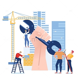 正在施工的建筑工地