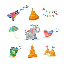 西双版纳卡通元素