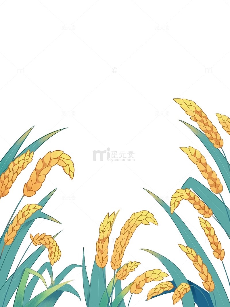 卡通彩绘麦穗麦子谷穗