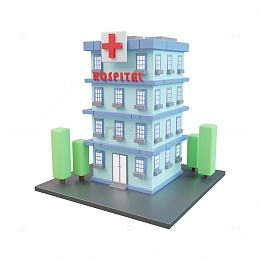 3D医院住院楼建筑元素