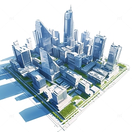 CBD中央商务区城市建筑群