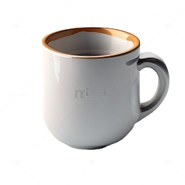 3D立体真实杯子白色瓷器瓷杯杯子