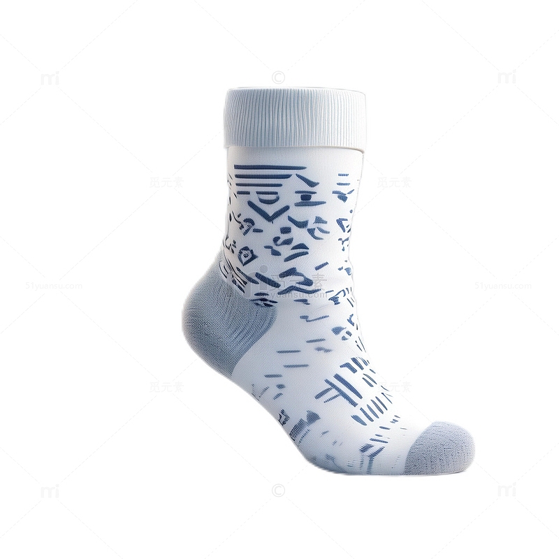 3D立体真实袜子模特灰色