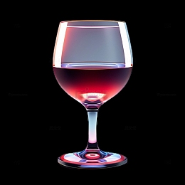 3D立体真实红酒杯高脚杯杯子透明